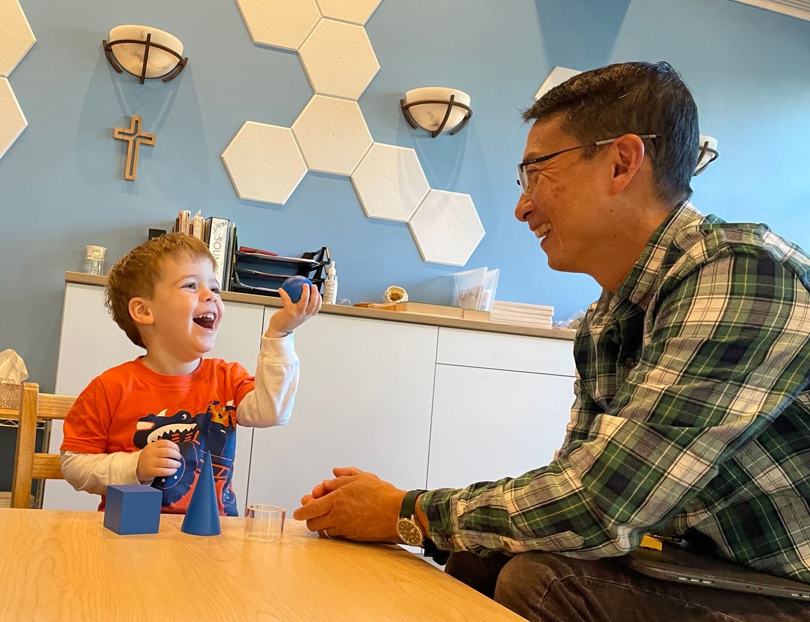 Spark learner with Montessori materials